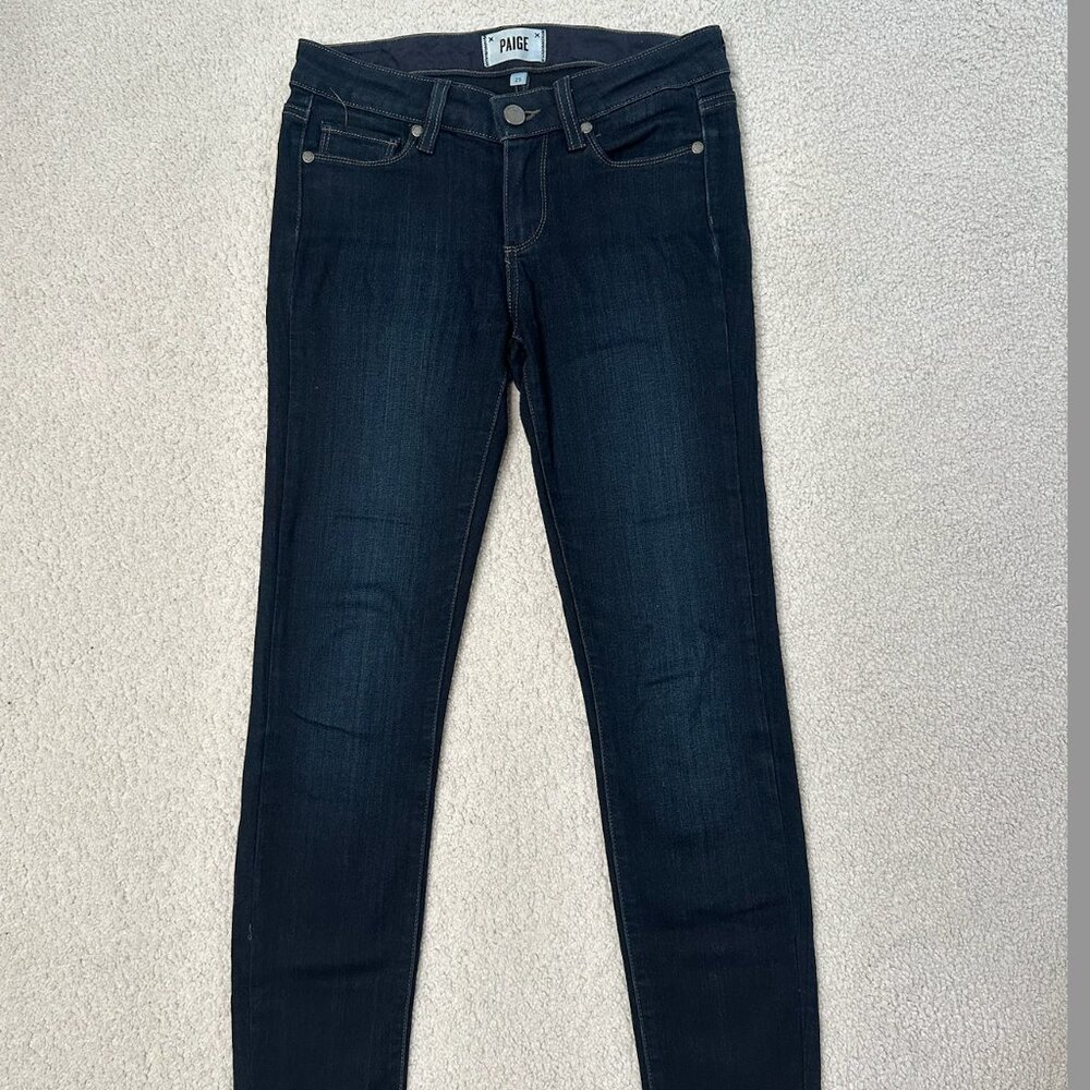 Paige Skyline Skinny Jean Dark Navy